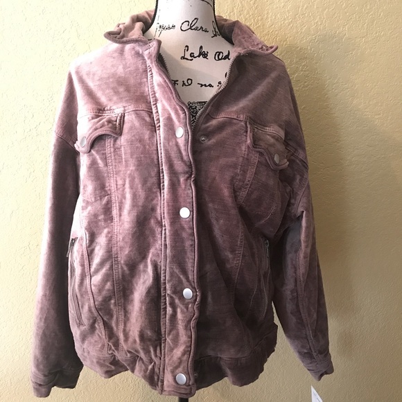 Mauve Velvet Trucker Jacket | Poshmark
